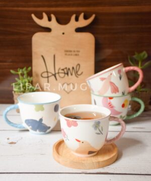 فنجان چای طرح پرنده