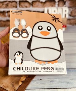 ظرف غذای کودک سلیکونی پنگوئن کد 0978