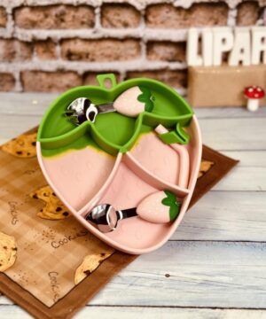 ظرف غذای کودک سلیکونی توت فرنگی کد 0994