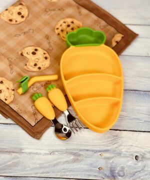ظرف غذای کودک سلیکونی هویج کد 1002