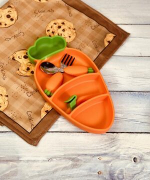 ظرف غذای کودک سلیکونی هویج کد 1002