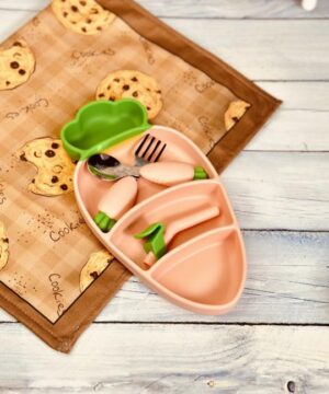 ظرف غذای کودک سلیکونی هویج کد 1002