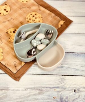 ظرف غذای کودک سلیکونی قارچ کد 1011