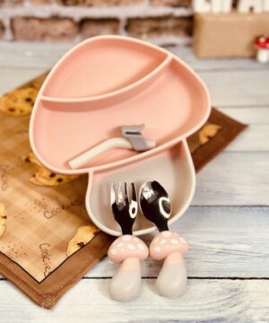 ظرف غذای کودک سلیکونی قارچ کد 1011
