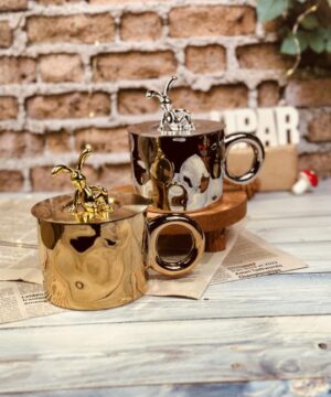ماگ طرح خرگوش درب فلزی کد 0409