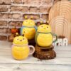 ماگ و ظرف عسل طرح زنبوری کد 8758