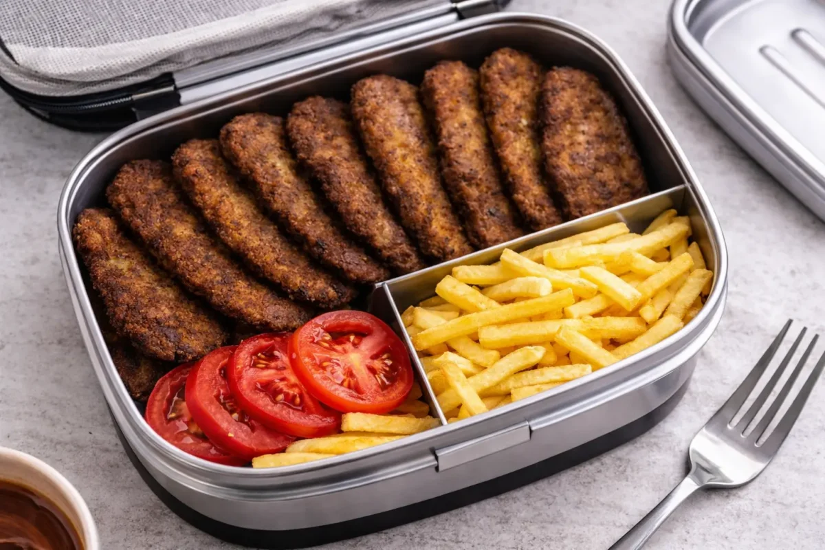 کتلت خانگی در لانچ باکس مناسب غذا برای محل کار