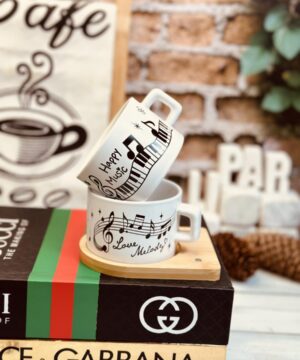 ماگ زیر چوبی طرح ملودی کد 0688