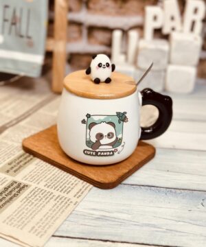 ماگ تپل طرح پاندا درب بامبو کد 7938
