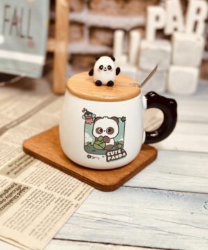 ماگ تپل طرح پاندا درب بامبو کد 7938