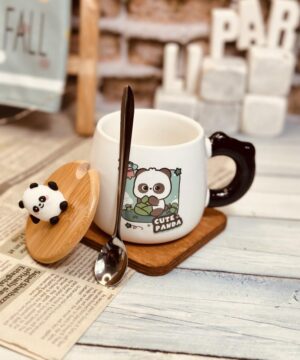 ماگ تپل طرح پاندا درب بامبو کد 7938