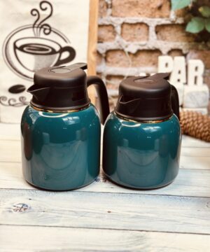 فلاسک استیل تپل خط طلایی 1 لیتر کد 1146