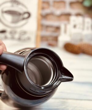 فلاسک استیل تپل خط طلایی حجم 600 میل کد 1145