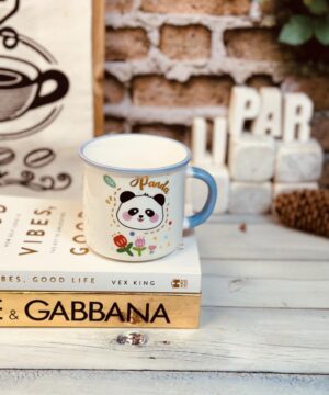 ماگ بدون درب پاندا دسته رنگی کد 2307