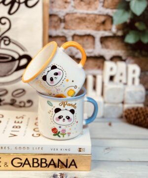 ماگ بدون درب پاندا دسته رنگی کد 2307