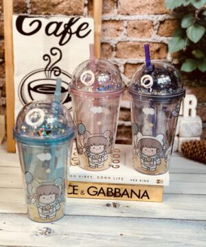 ماگ اسموتی 2 جداره بدون ژل طرح فضایی کد 2631