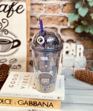 ماگ اسموتی 2 جداره بدون ژل طرح فضایی کد 2631