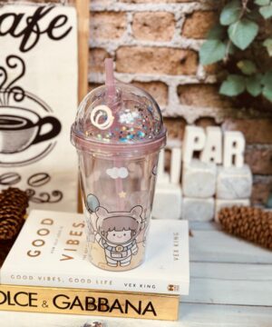 ماگ اسموتی 2 جداره بدون ژل طرح فضایی کد 2631