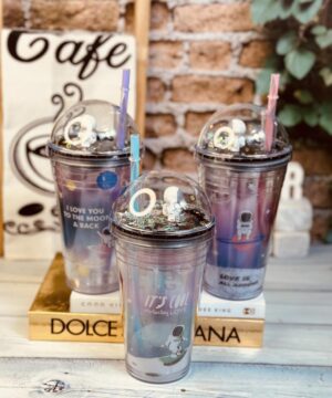 ماگ اسموتی 2 جداره بدون ژل طرح فضا نورد کد 2792