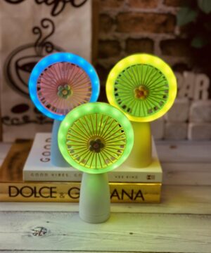 پنکه فانتزی چراغدار پاستیلی کد 4131