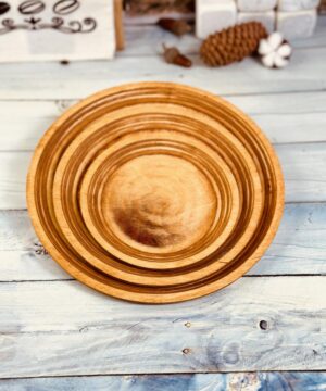 بشقاب گرد چوبی پلای وود کد 5097