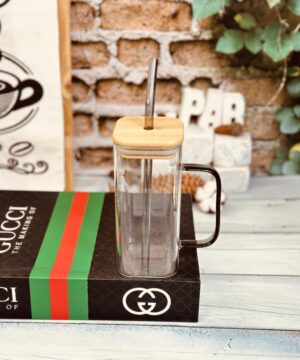 لیوان اسموتی پیرکس دسته دار نباتی کد 5110