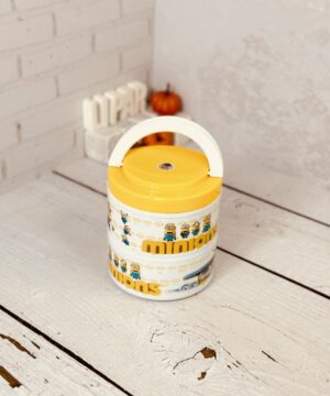 لانچ باکس ( ظرف غذا ) 2 طبقه گرد عروسکی کد 6009