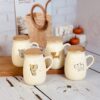 ماگ طرح گربه خنگول درب بامبو کد 7980