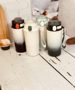 تراول ماگ آمبره ای بدنه خط دار کد 2684