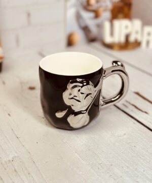 ماگ گل برجسته سرامیکی کد 2718