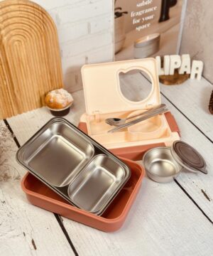 لانچ باکس 2 طبقه QFOOD کد 2833