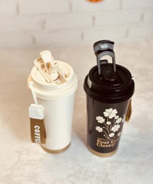 تراول ماگ استیل دوسرنوش طرح گل ژاپنی کد 8282