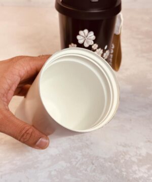تراول ماگ استیل دوسرنوش طرح گل ژاپنی کد 8282