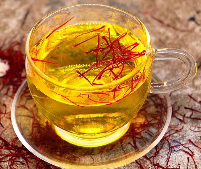 چای زعفران با گلاب