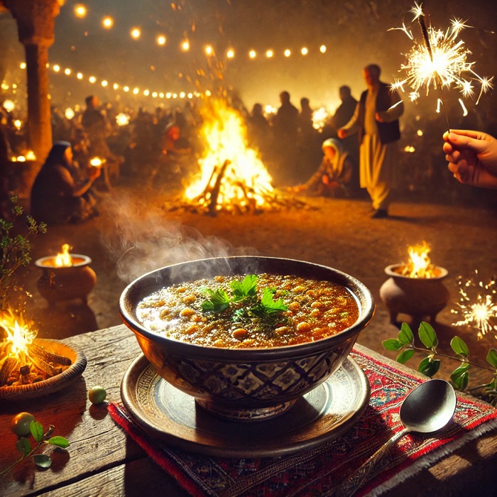 خوراک گوشت و لوبیا