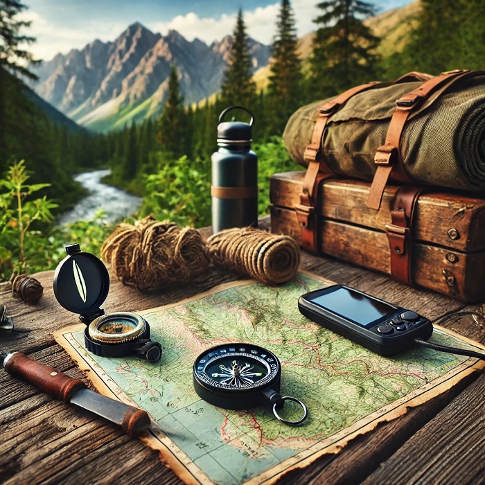 نقشه، قطب‌نما یا GPS کمپینگ