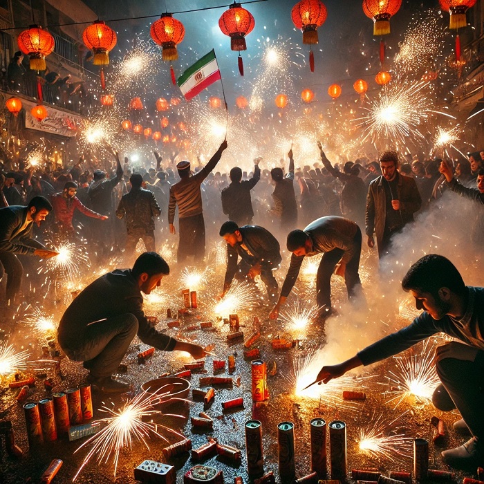 ترقه زدن درچهارشنبه‌سوری