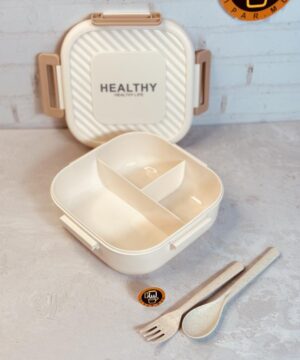 لانچ باکس پلاستیکی سه خانه HEALTHY کد 8550