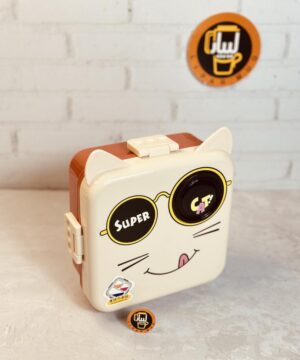 لانچ باکس فانتزی طرح گربه سه مخزنه کد 8626