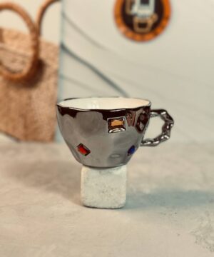 فنجان لته خوری نگین دار کد 2240