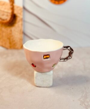 فنجان لته خوری نگین دار کد 2240