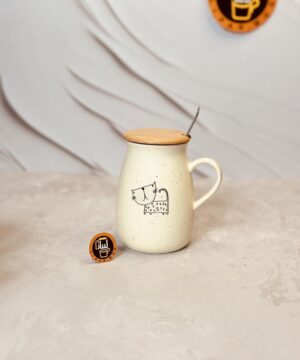 ماگ درب دار گربه خنگول کد 5309