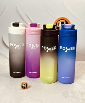 قمقمه فانتزی نی دار دو رنگ حجم 800 میل برند POWER کد 6388