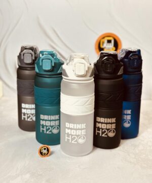 قمقمه باشگاهی دور سیلیکونی درب قفلی H20 حجم 750 میل کد 6484