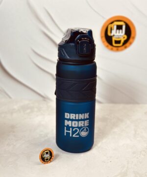 قمقمه باشگاهی دور سیلیکونی درب قفلی H20 حجم 750 میل کد 6484