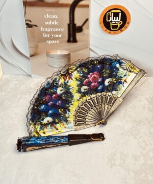 بادبزن دستی طرح گل کد 7821