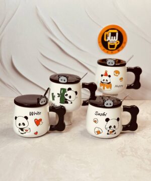 ماگ فانتزی درب دار طرح پاندا کد 8340