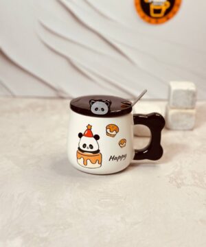ماگ فانتزی درب دار طرح پاندا کد 8340