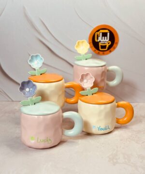 ماگ سرامیکی فانتزی طرح گل کد 8358