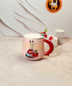 ماگ سرامیکی درب دار آقای خرچنگ کد 9318